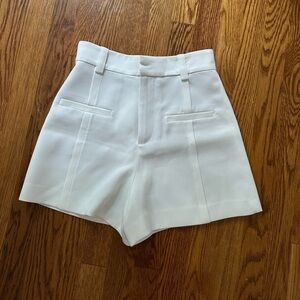 Zara white work shorts